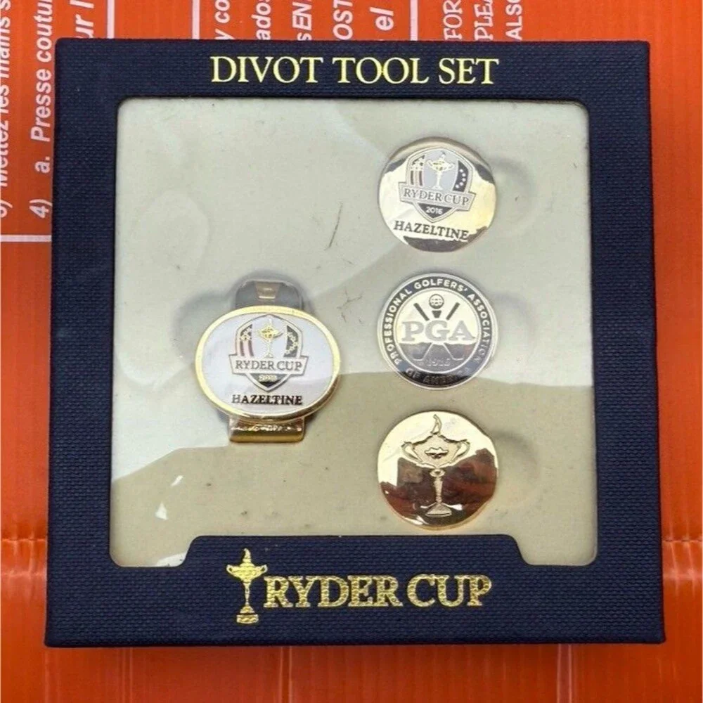 Ryder Cup Whistling Straits Divot Tool Set In Box New gold town hazeltine pga